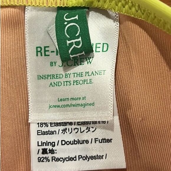 J.Crew yellow ruched one shoulder one piece swim suit size 0 - Picture 3 of 5